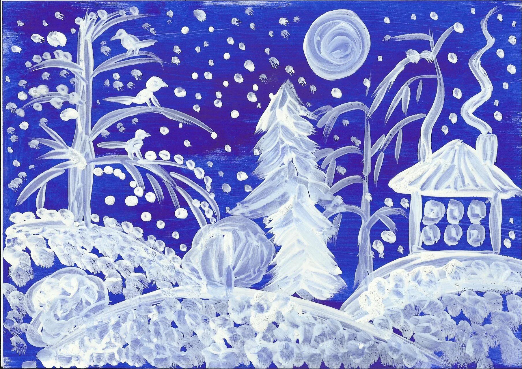 Поэтапное рисование на зимнюю тему. Зимние рисунки. Рисование зима. Зимний пейзаж белой гуашью. Рисование на зимнюю тему.