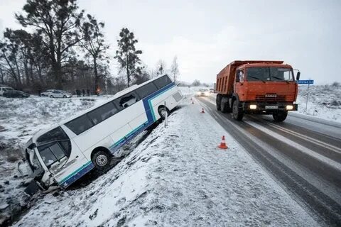 Автобус гололед