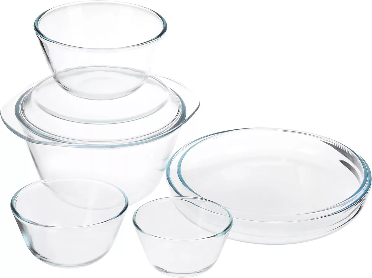 Стеклянная посуда. Прозрачная посуда. Посуда из жаропрочного стекла. Термостойкая посуда из стекла.