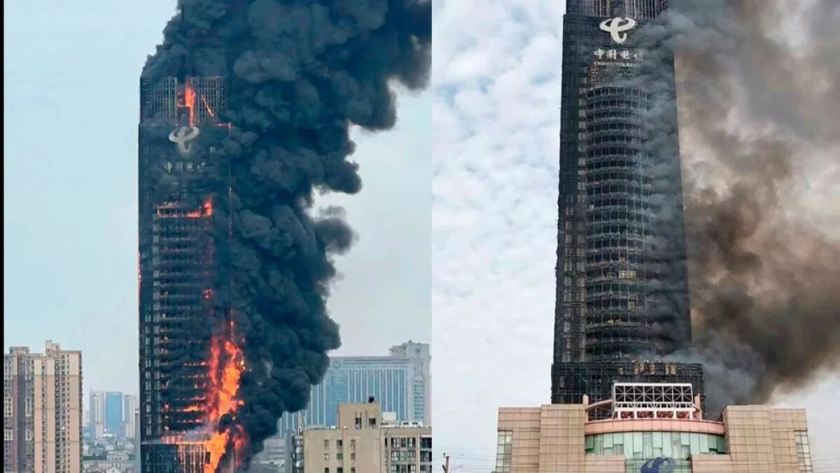 Горит небоскреб. Пожар небоскреба в Китае. В Китае горит небоскреб. В Китае сгорел небоскреб. Небоскреб горит.