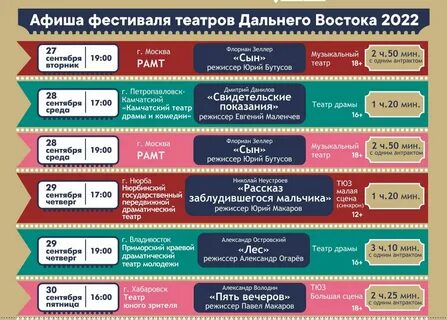 Афиша театра драмы хабаровск
