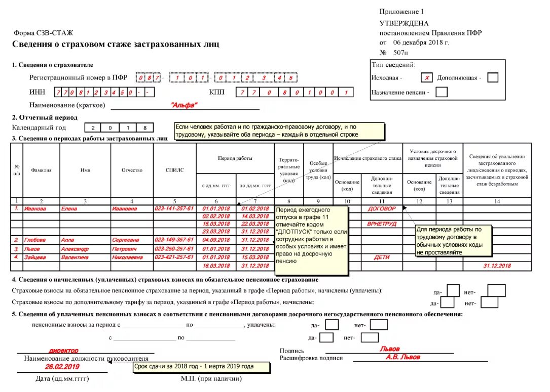 Нужно ли сдавать сзв стаж 2024