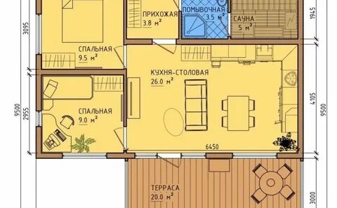 Проекты каркасных домов с сауной
