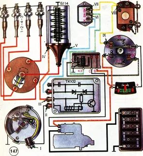Схема подключения зажигания газ 66