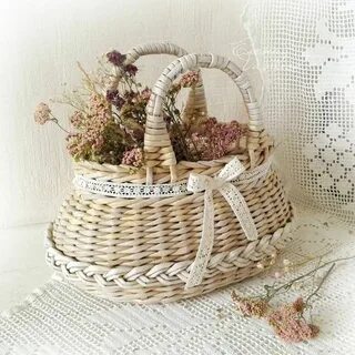 Плетем корзинку из бумажной лозы