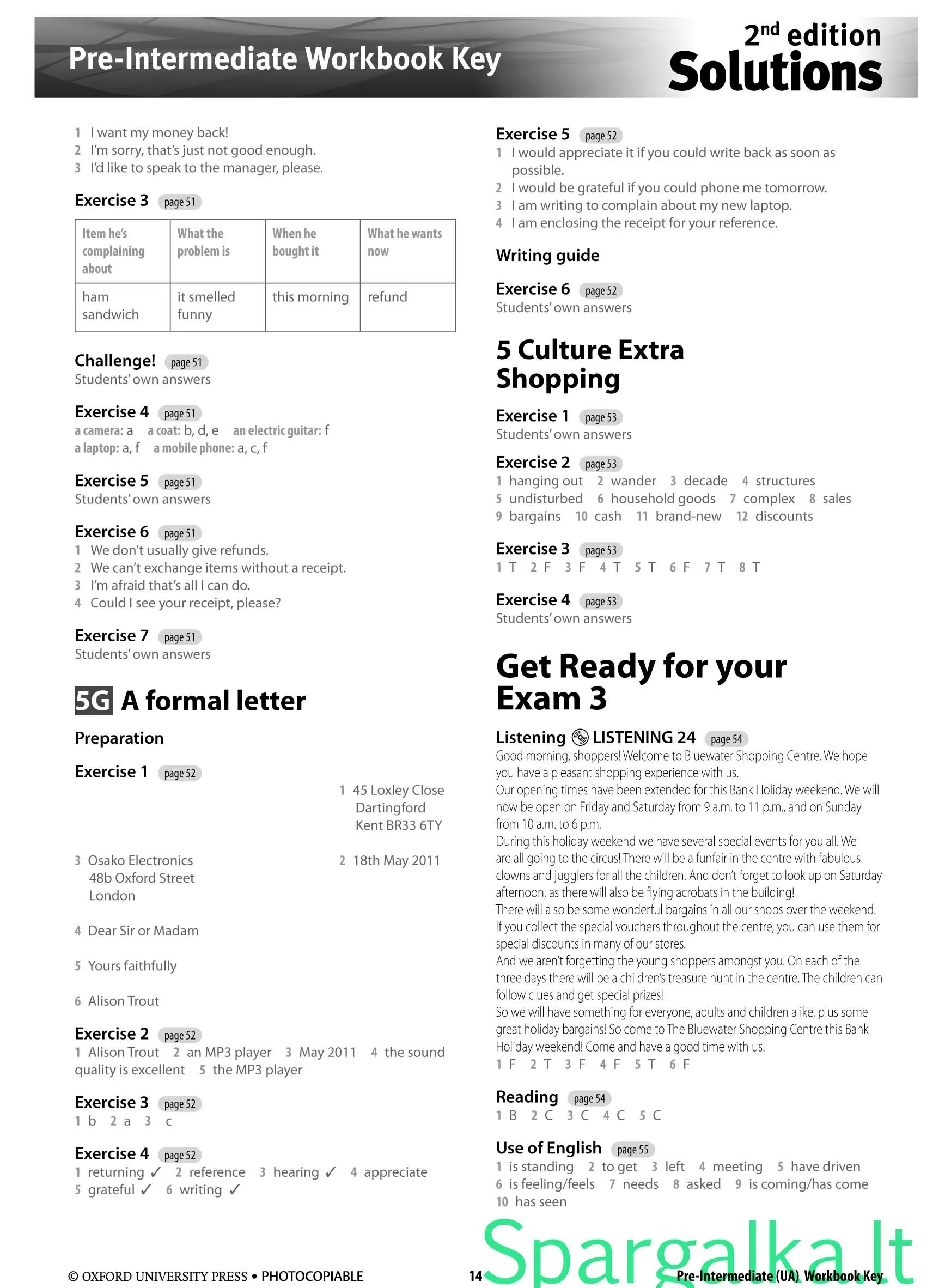 Solutions intermediate 3rd workbook keys. Solutions intermediate 3rd workbook keys