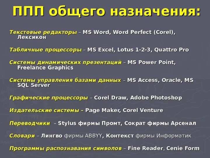 Для чего предназначен текстовой редактор. Текстовые редакторы общего назначения. пакеты прикладных программ общего назначения. текстовый процессор лексикон. ппп общего назначения примеры.