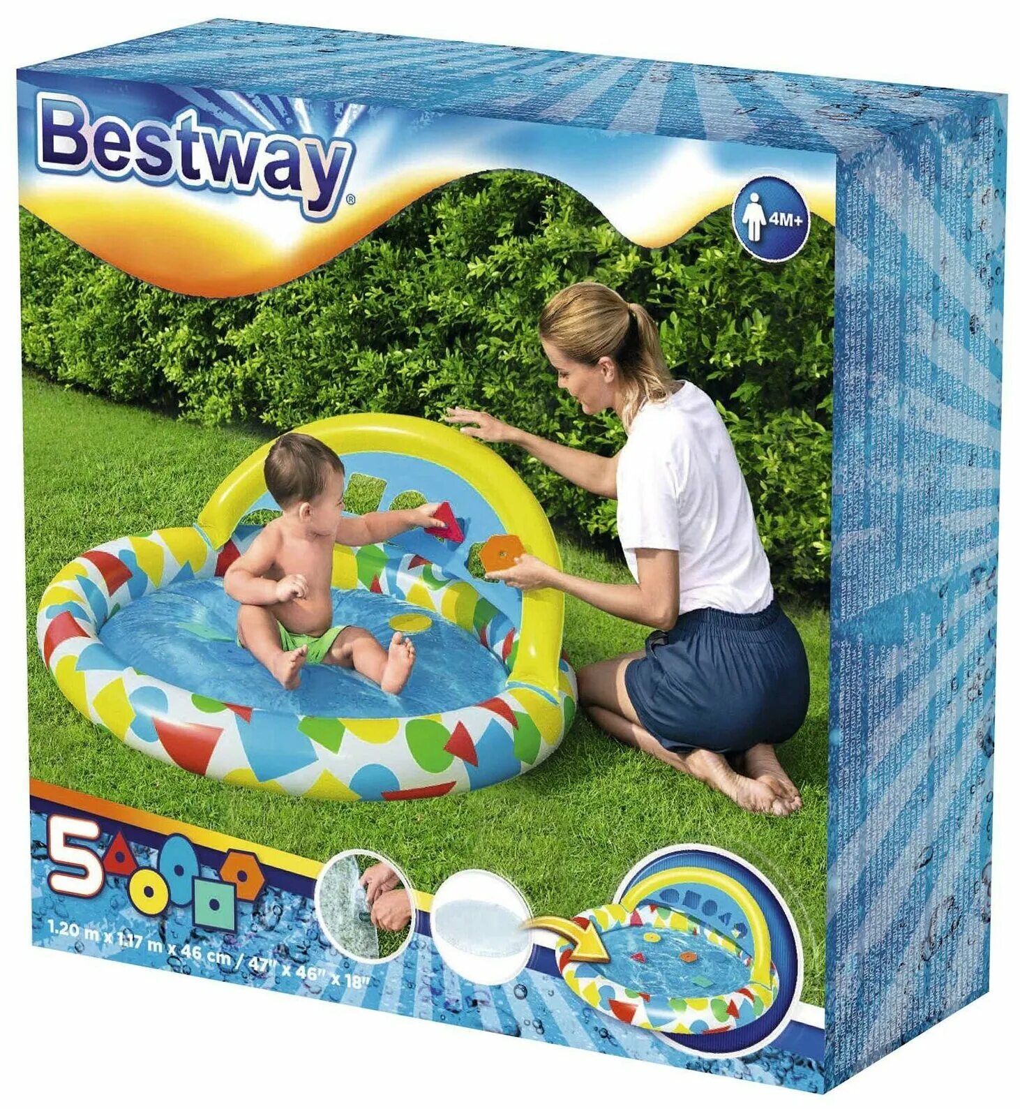 бассейн 52378 120*117*46см bestway. сухой бассейн 120 см в голубом мешке. бассейн надувной детский splash & learn, 120 x 117 x 46 см, с навесом 52378 bestway. Bestway 120х117х46cm 52378. 59421 бассейн 122*25см, intex.