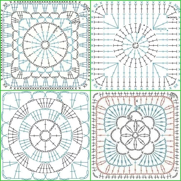 Вязаные бабушкины квадраты крючком. Мотив Бабушкин квадрат крючком. Мотив Бабушкин квадрат схема. Квадратные мотивы крючком. Квадрат крючком схема.