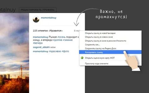 Ссылка с инсты видео