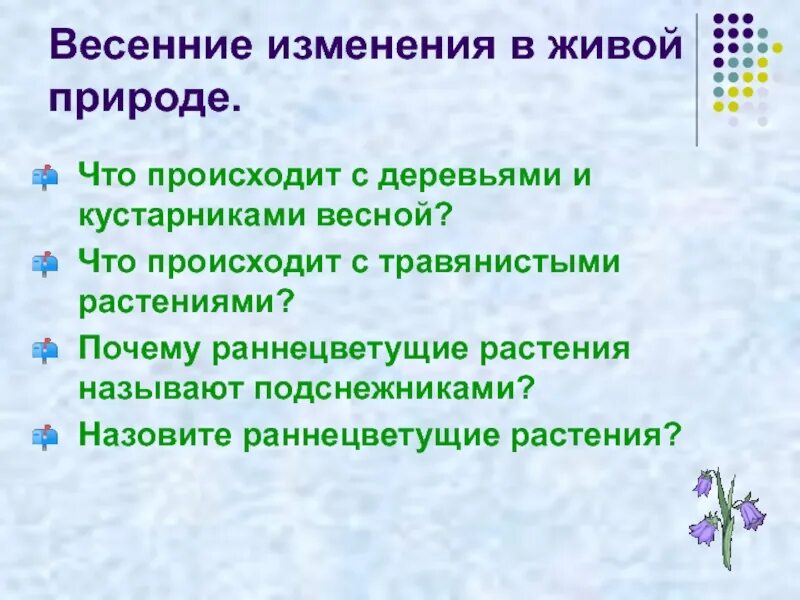 Какие весенние явления происходят