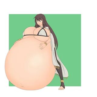 1girls, belly expansion, breast expansion, breasts, breasts bigger than hea...