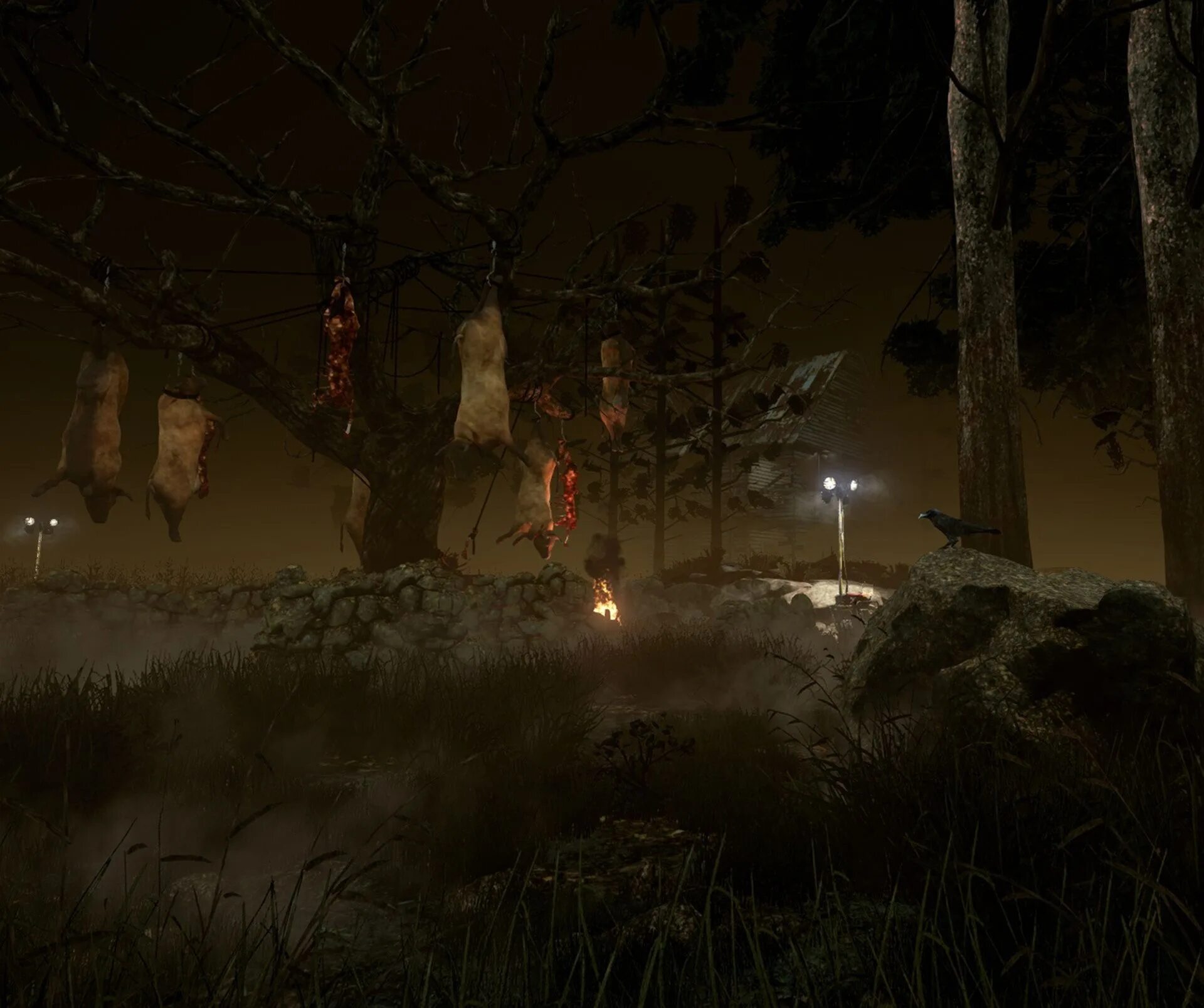 Храм дбд. Колдвинд dead by daylight. ферма колдвинд дбд. поместье макмиллан дбд.