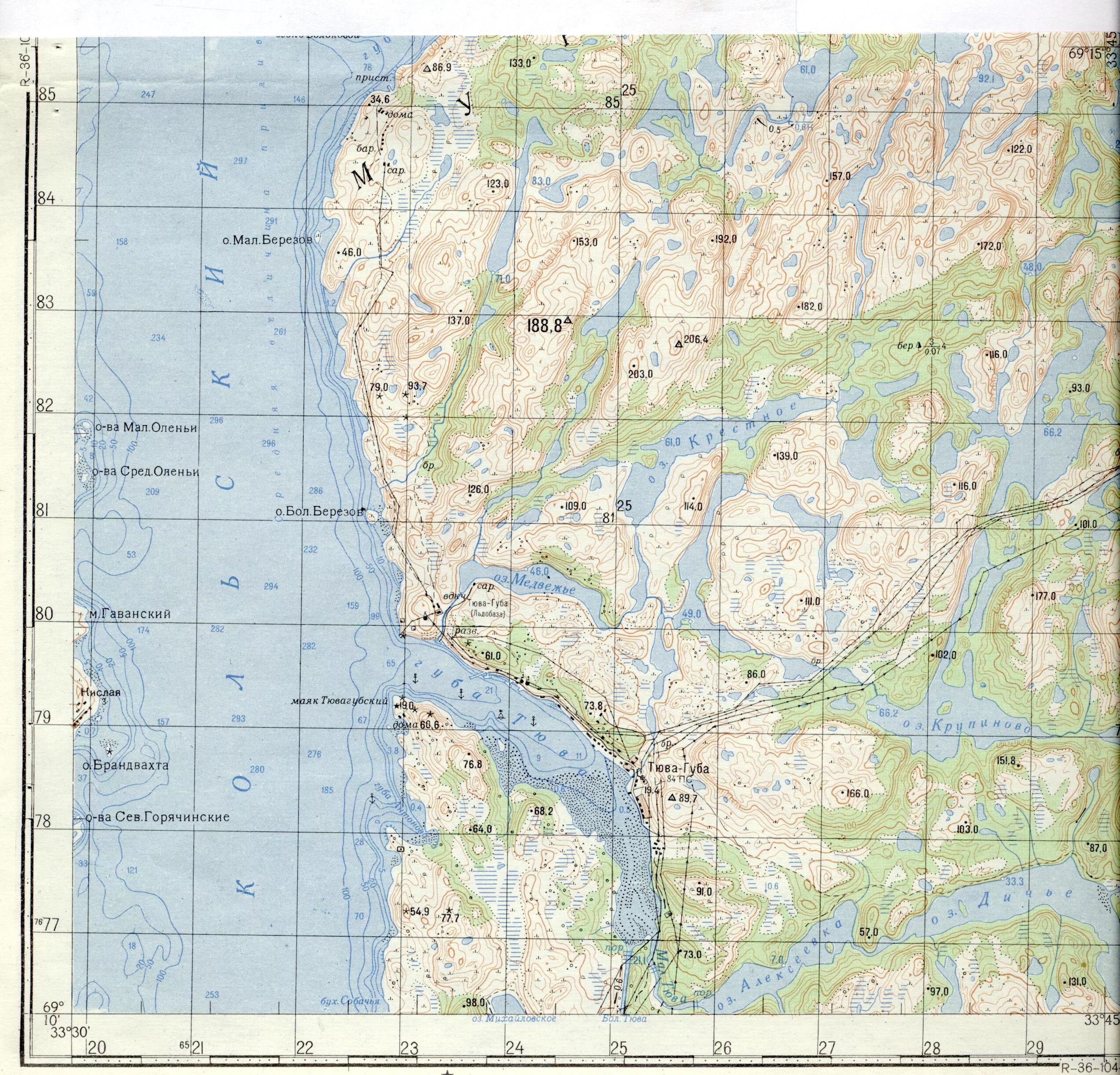 Карта глубин в карелии и кольском Карта кольского залива морская