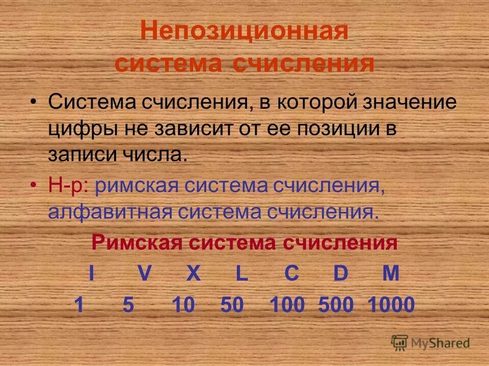 1 позиционная система счисления