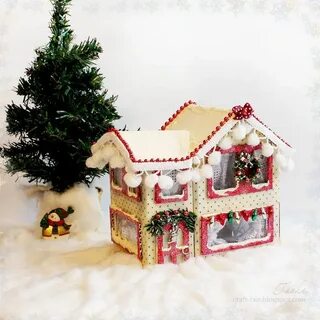 Рождественские домики из картона