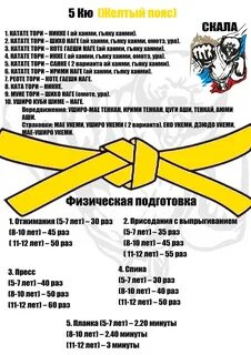 Желтый пояс сдача