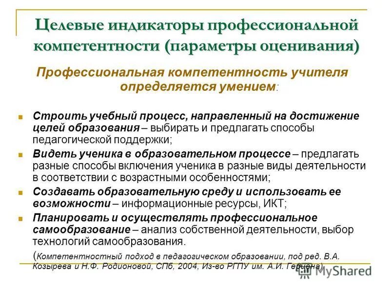 характеристика компетентности.