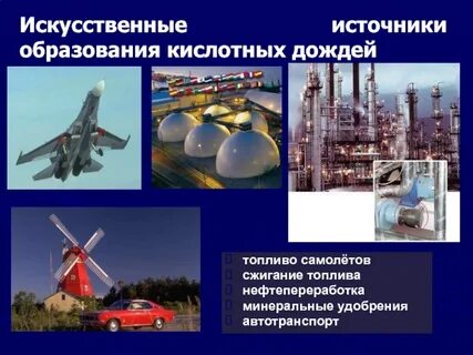 Источники образования кислотных дождей