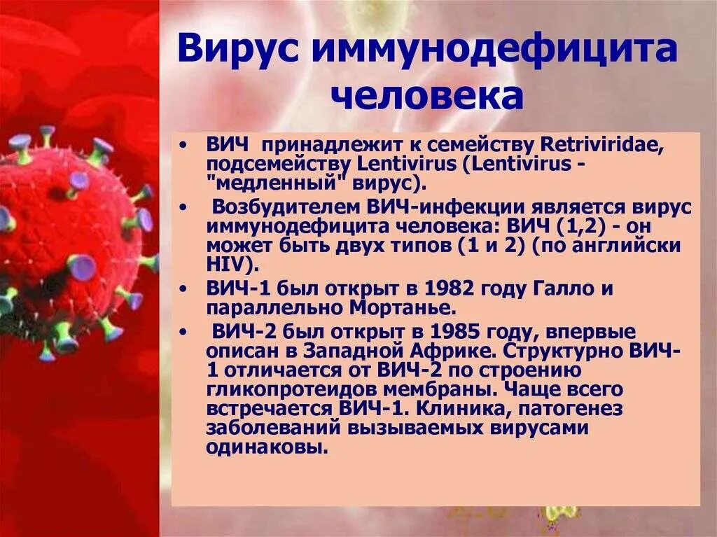 Спид вызван вирусом. Вирус иммунодефицита человека (ВИЧ / СПИД). ВИЧ поражает клетки иммунной системы. СПИД это вирусное заболевание. ВИЧ инфекция.