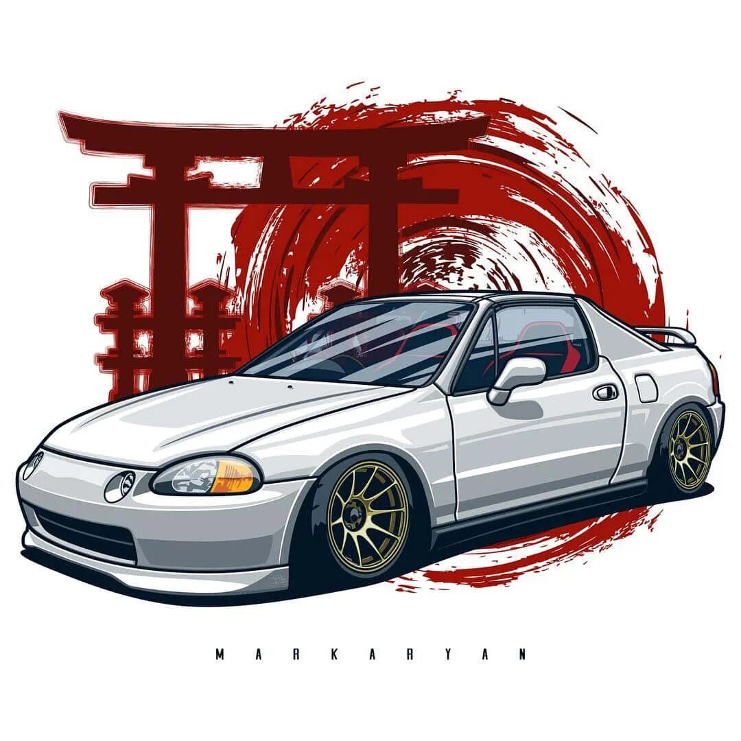 Honda арт. Honda CRX Art. Honda CRX 2021. Honda Civic арт. Honda Civic стикер.