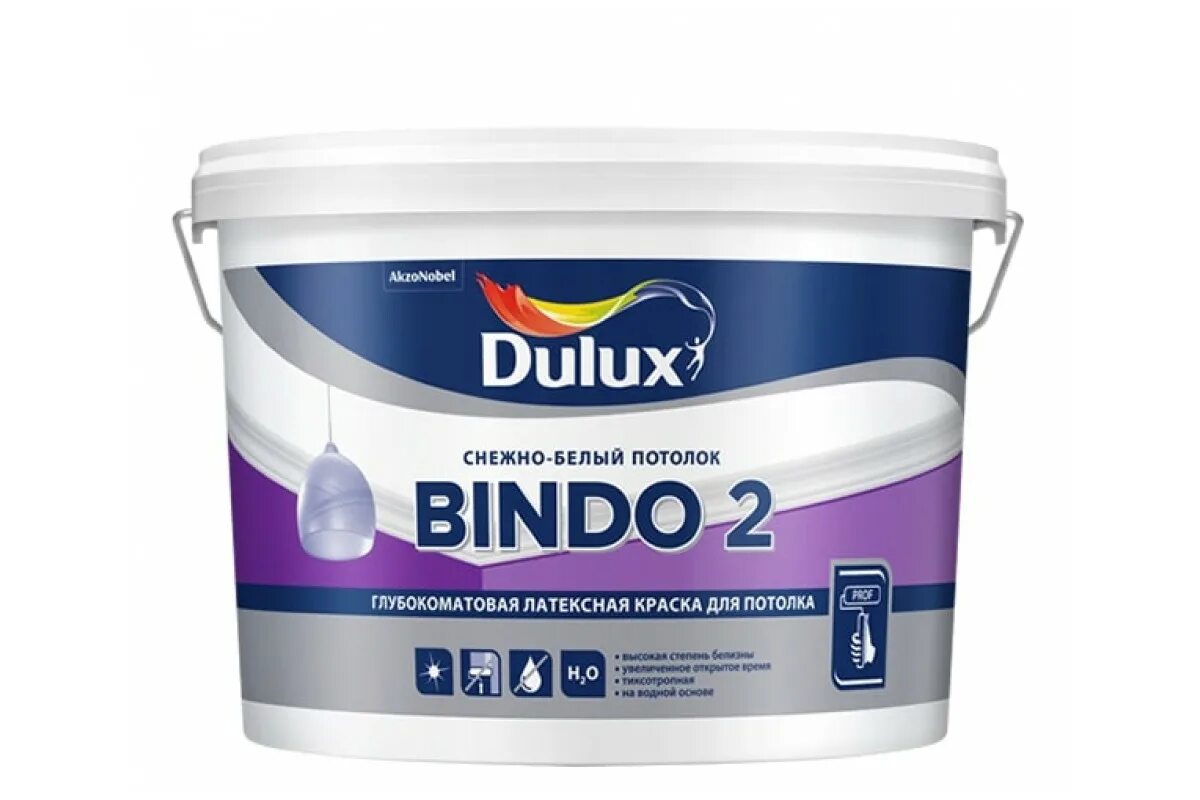 Водоэмульсионная краска для стен белая матовая. Dulux professional bindo 7. dulux bindo 2. латексная краска для стен и потолков dulux bindo 7. dulux bindo facade, 2.5л, bw.