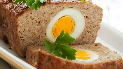 Мясной хлеб с яйцом