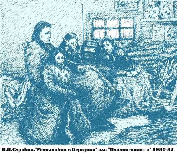 Ссылка первого губернатора в березов год. Меньшиков в березове картина сурикова. сурикова меншиков в березове.