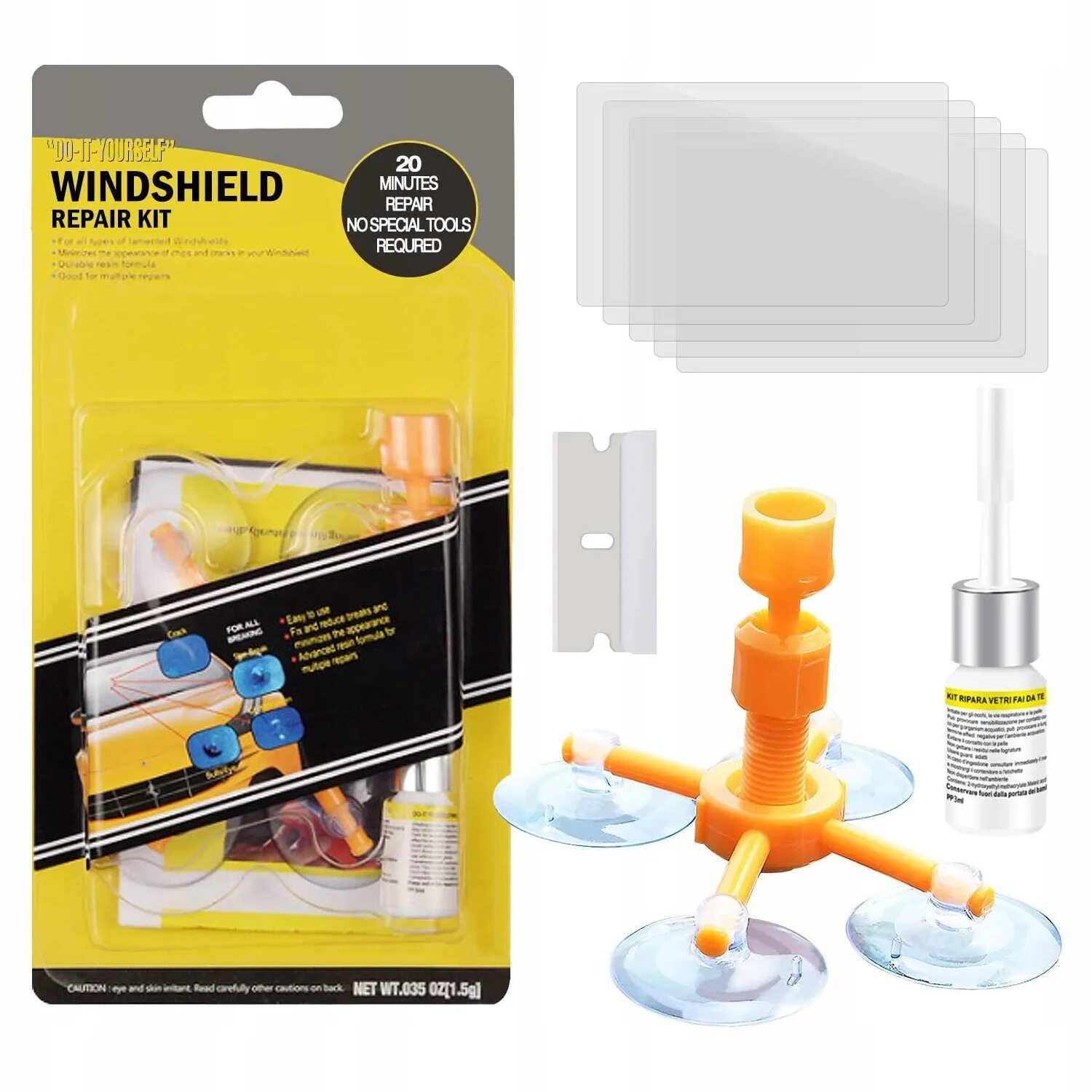 Набор для ремонта стекол автомобиля (Windshield Repair Kit) sovepsshop. Набор ремонта стекла автомобиля Windshield Repair Kit. Комплект для ремонта лобового стекла Windshield Repair. Оптический клей Windshield Repair Kit.