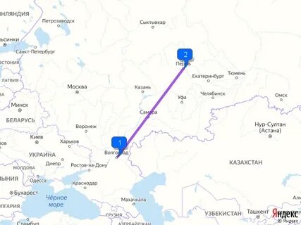 Расстояние между волжским