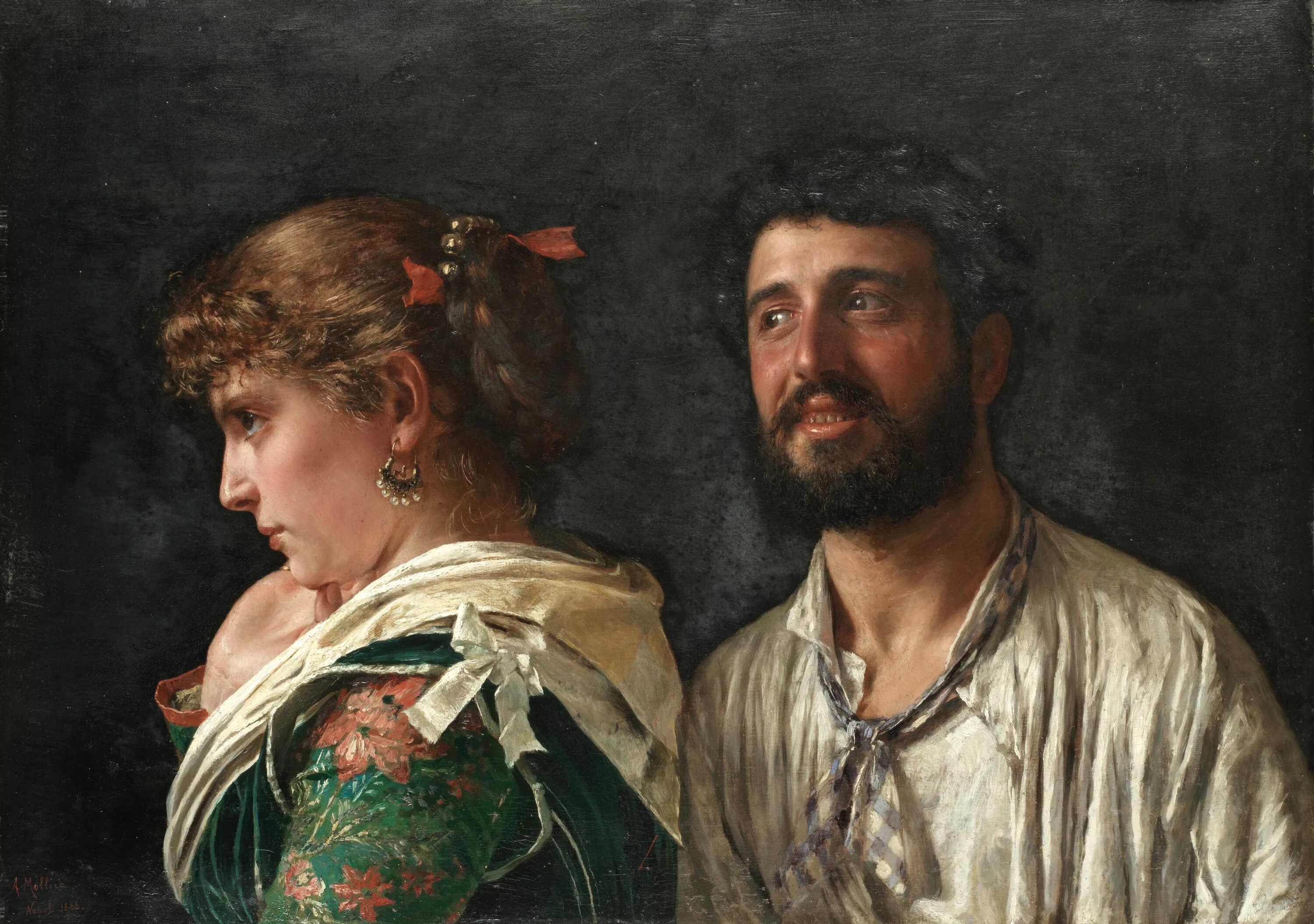 Века плей. Achille Mollica художник. Итальянцы 19 века. У. Велдона (1832—1885).
