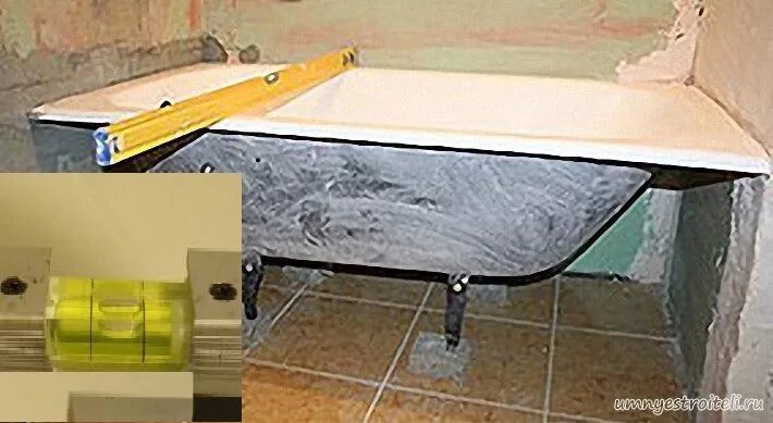 На что крепить ванную к стене