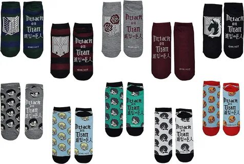 Amazon.com: Attack on Titan Socks Cosplay (10 Pair) - (1 Size) Attack.