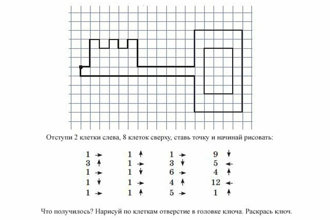 Математический диктант для дошкольников по клеточкам ключик. Графический диктант для дошкольников ключ. Графический диктант для дошкольников золотой ключик. Математические диктанты для дошкольников 6-7 лет. Стрелки по клеточкам