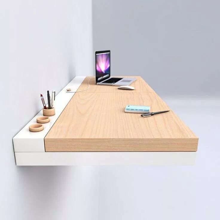 The desk is next to the