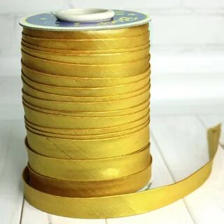Косая бейка золотая