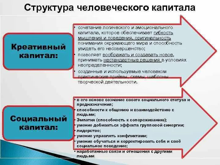 Ано человеческого капитала. Взаимосвязь человеческого и социального капитала. Структура человеческого капитала. Структура социального капитала. Концепция социального капитала.