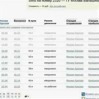 Курский вокзал электроугли расписание