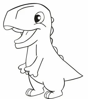 Нарисованный динозаврик.