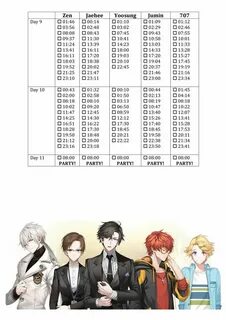 Mystic messenger расписание