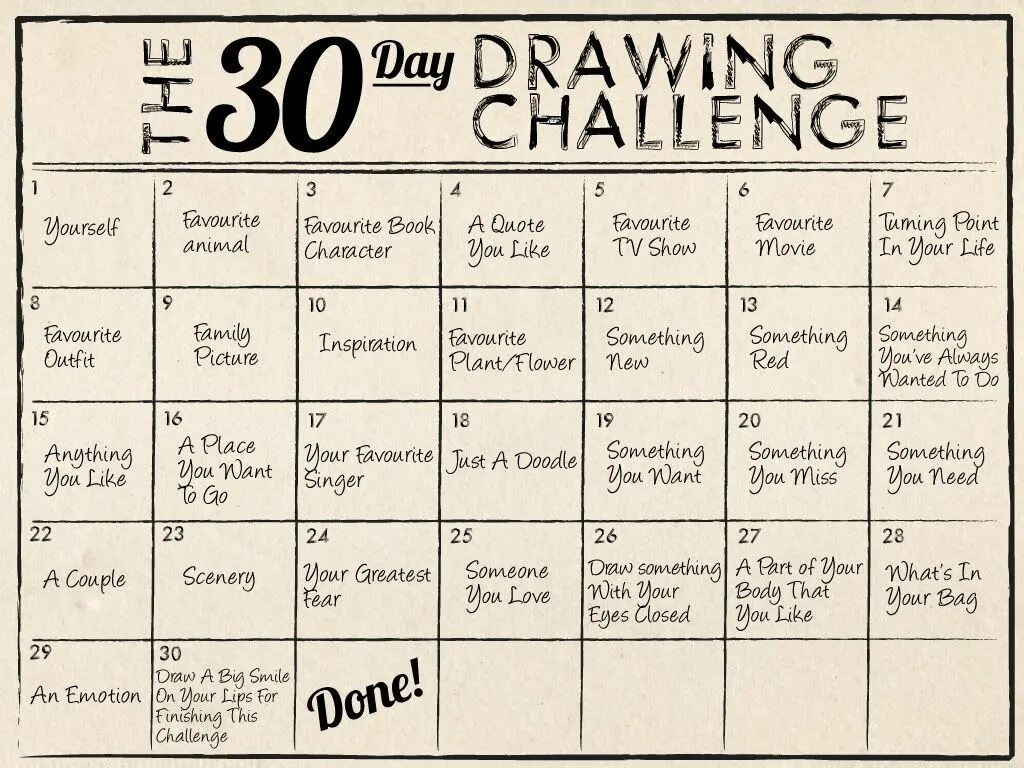 Drawing challenge