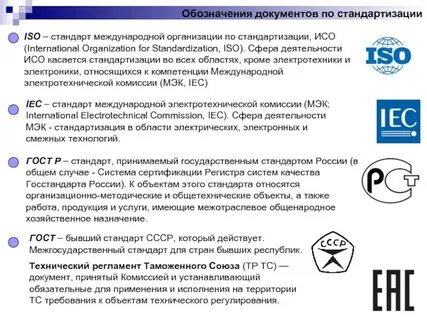 Документы международной стандартизации