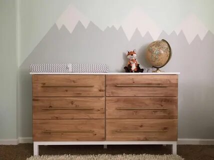 ikea tarva dresser hack mid century.