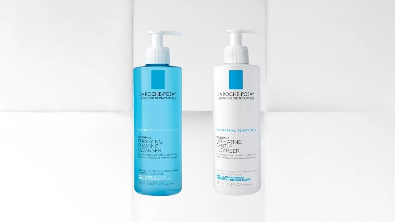 Ля рош или биодерма. La Roche Posay Cleanser. Hydrating gentle Cleanser la Roche Posay. Purifying Foaming Cleanser la Roche Posay. La Roche-Posay Toleriane умывалка.