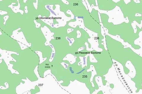 Болото на карте