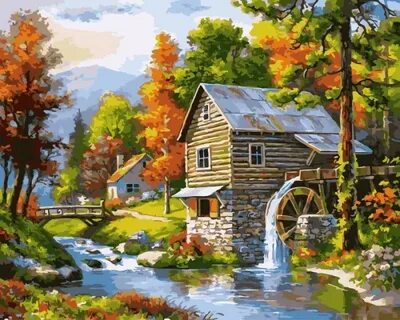 Для картины по номерам нужна вода