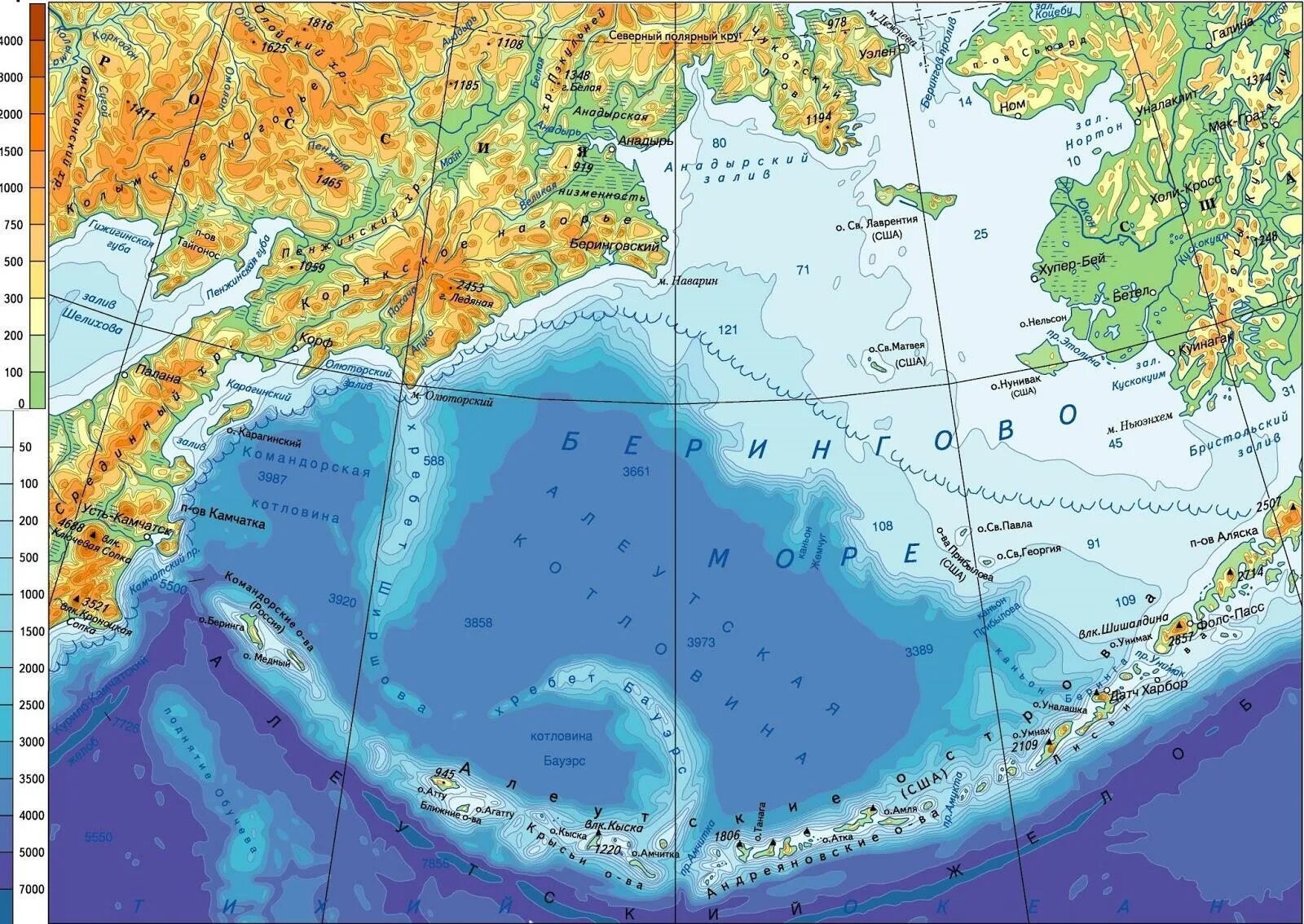 Где алеутские острова. Бристольский залив (Берингово море). Берингово море на карте. Залив Бристольский тихий океан. Берингово море и Берингов пролив на карте.