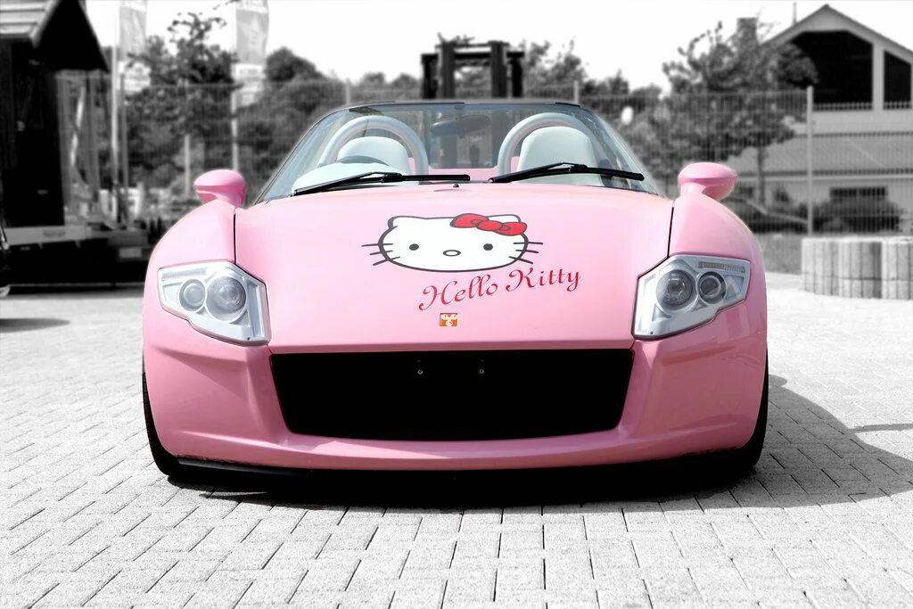 Hello my car. Hello kitty машина. ауди с хеллоу китти. ауди тт хелло китти. розовая машина hello kitty.