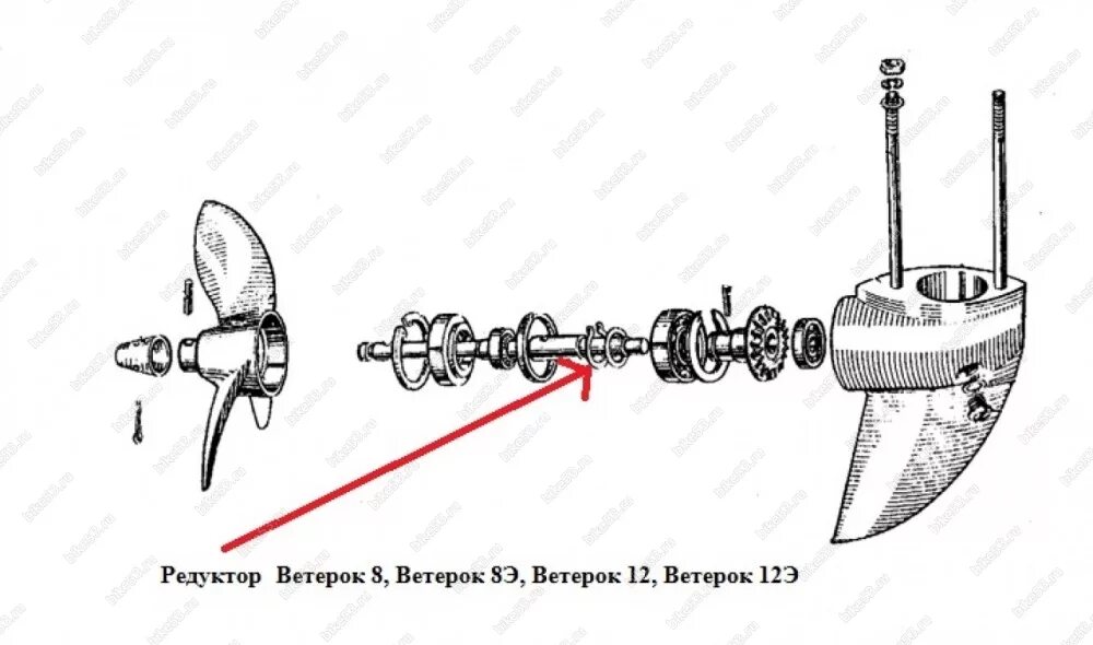 Как снять редуктор лодочного мотора ветерок Разбор Ветерок 9.9 YouTube
