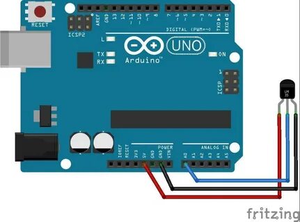 Arduino подключение датчика температуры